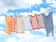 Laundry hanging over sky