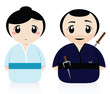 a samurai and a geisha