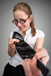 Seductive woman taking you by the tie