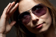 Beautiful woman in glasses
