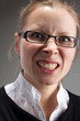 Angry leadership businesswoman