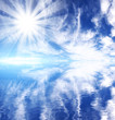 Photo: Water surface with sunshine and clouds Water surface with sunshine and clouds