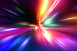 abstract acceleration speed motion on night road
