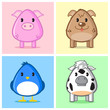 Vector: Cute Animals Caricature Cute Animals Caricature