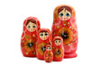 Red matrioshka close up