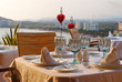 dinner table with bay view