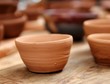 clay crafts pottery studio wood table traditional