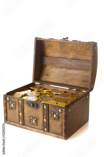Photo: Open box full with money Open box full with money