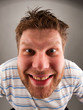 Portrait of smiling bizarre man