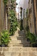 Steps in the walled city of Dubrovnik, Croatia