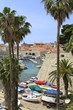Palm trees at walled city of Dubrovnik, Croatia
