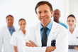 Mature doctor smiling