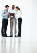 Business colleagues discussing