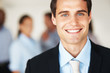 Young business man smiling