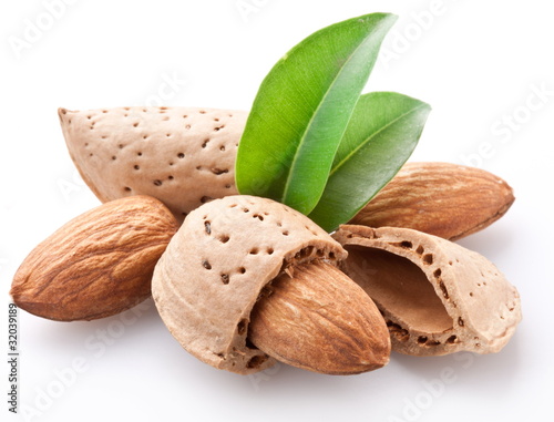 Photo: Group of almond nuts. Group of almond nuts.