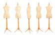 tailor mannequins isolated on white