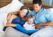 Family reading story book