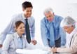 Businesspeople working togther on a new project