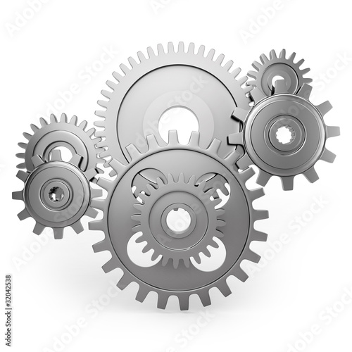 Illustration: Gear wheels - dynamic side view Gear wheels - dynamic side view
