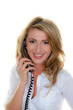 Frau am Telefon