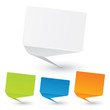 3d vector paper origami note / bubble set