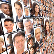 Many the isolated portraits of people