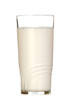 Glass of milk isolated on white background