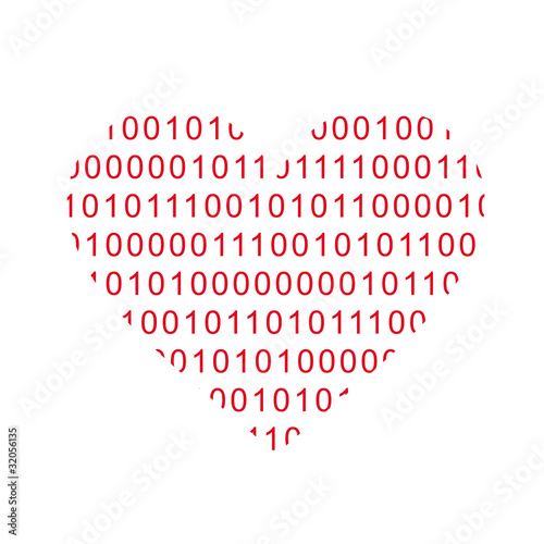 Vector: Herz Computer Freak Daten Informatik Herz Computer Freak Daten Informatik