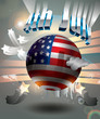 Happy 4th July. vector background.