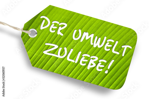 Illustration : Umweltschild Umweltschild