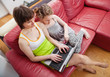 Teen girl with her mom