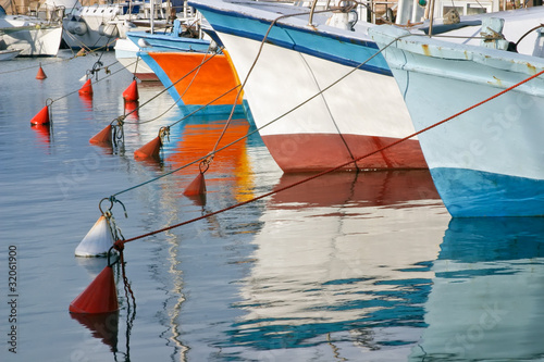 Photo: Fishing boats in Old Jaffa, Israel. Fishing boats in Old Jaffa, Israel.