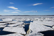 Sea ice is destroyed in the spring
