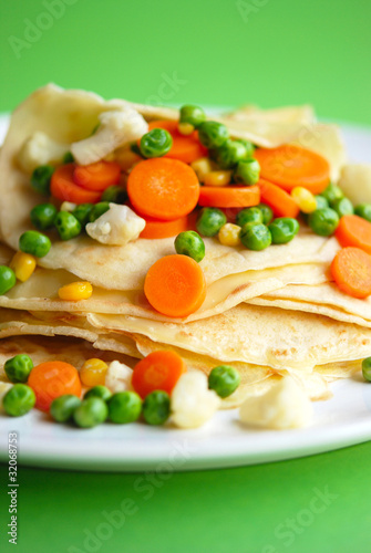 Photo: pfannkuchen und gemüse pfannkuchen und gemüse
