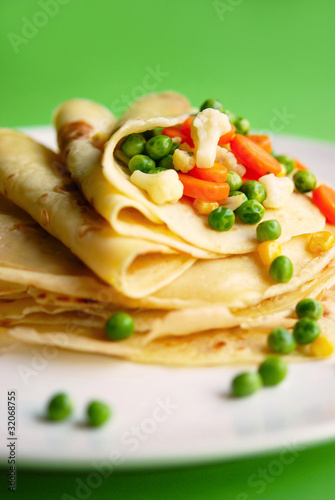 Photo: pfannkuchen und gemüse pfannkuchen und gemüse