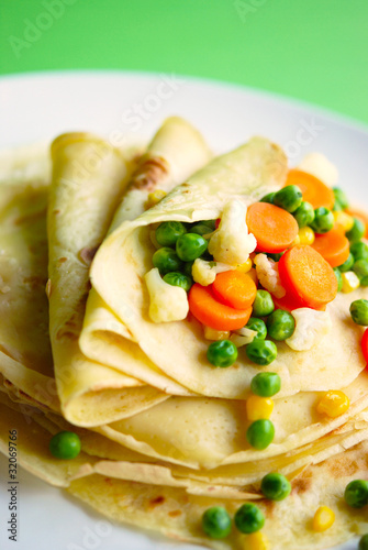 Photo: pfannkuchen und gemüse pfannkuchen und gemüse