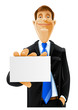 handsome man with card vector handsome man with card vector