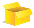 Paket Päckchen Lieferung Box Karton gelb 1