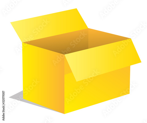 Vektor: Paket Päckchen Lieferung Box Karton gelb 1 Paket Päckchen Lieferung Box Karton gelb 1