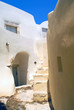 Close up of traditional village of Thira at Santorini island