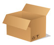Vektor: Paket Päckchen Lieferung Box Karton braun 2 Paket Päckchen Lieferung Box Karton braun 2