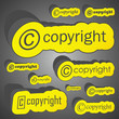COPYRIGHT. Vector set.
