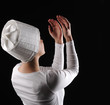 Photo: White prayer on black White prayer on black