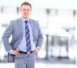 Portrait of a happy young businessman, smiling, indoor Portrait of a happy young businessman, smiling, indoor