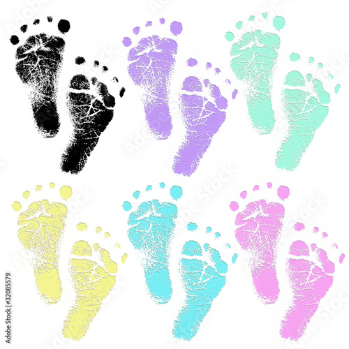 Illustration: baby foot prints baby foot prints