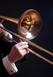 Trombone on black