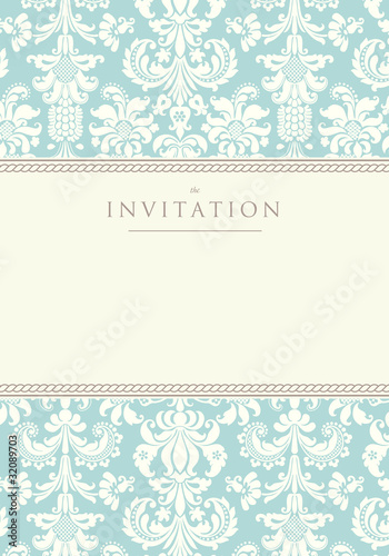 Vector: Ornate damask background. Ornate damask background.