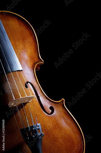 Photo: violin on black violin on black