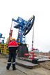 Gas production operator works