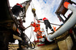 Gas production operator works